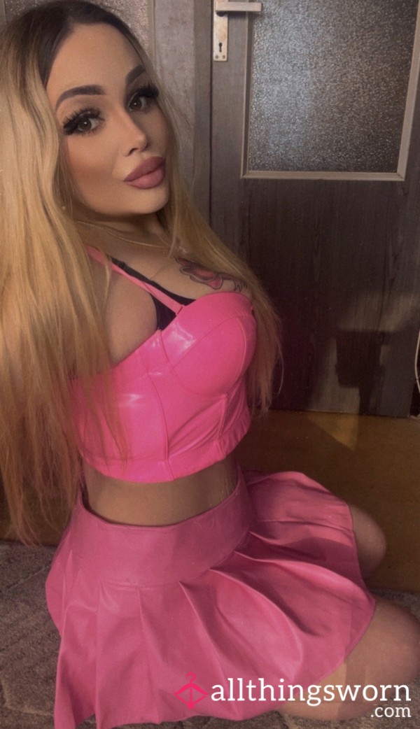 Pink Set Skirt And Top