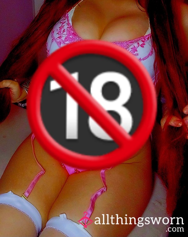 Pink S**y Lingerie 😜 - Foot Lovers Will Love The Last Photo 🔥🔥🔥