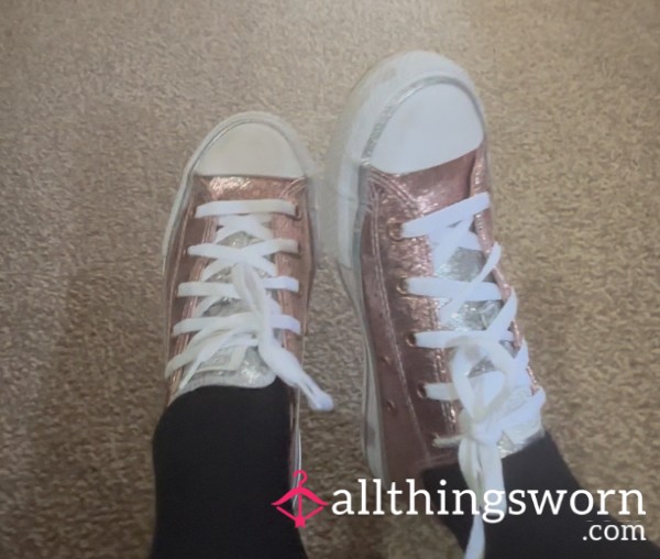 Pink Shinny Converse