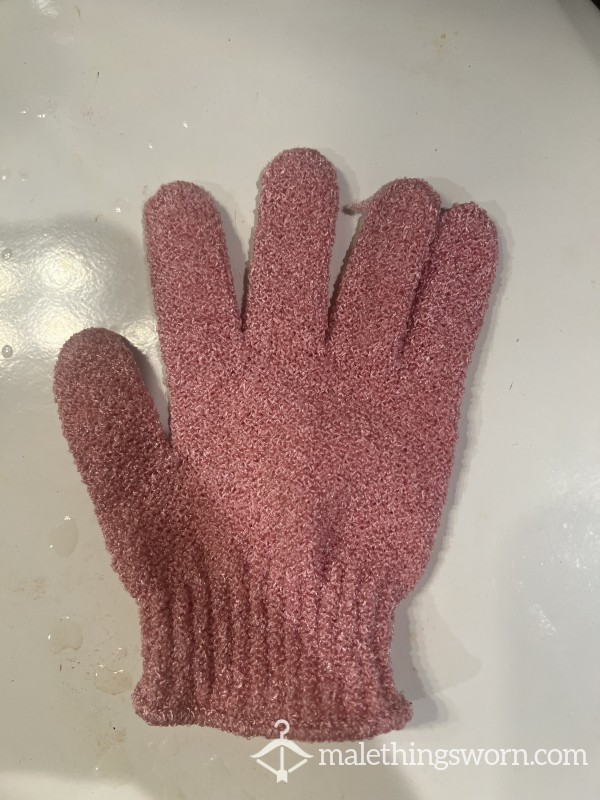 Pink Shower Glove