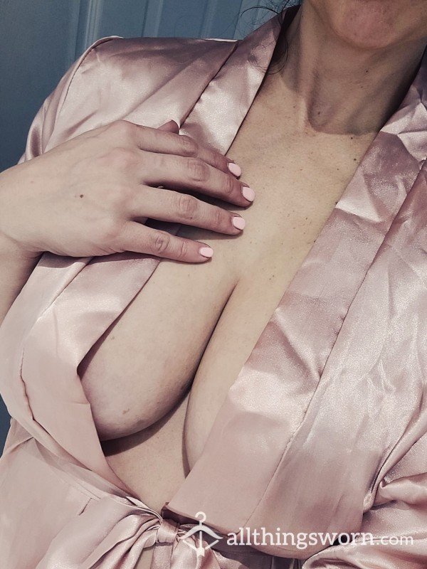 Pink Silk Dressing Gown