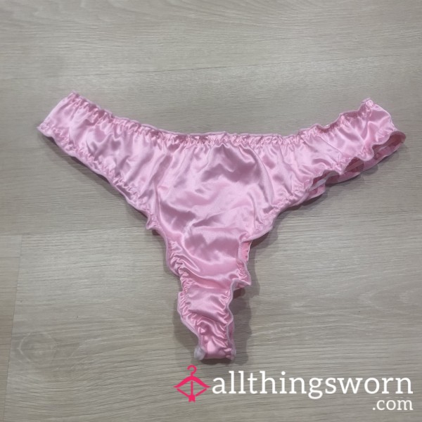 Pink Silk Thong