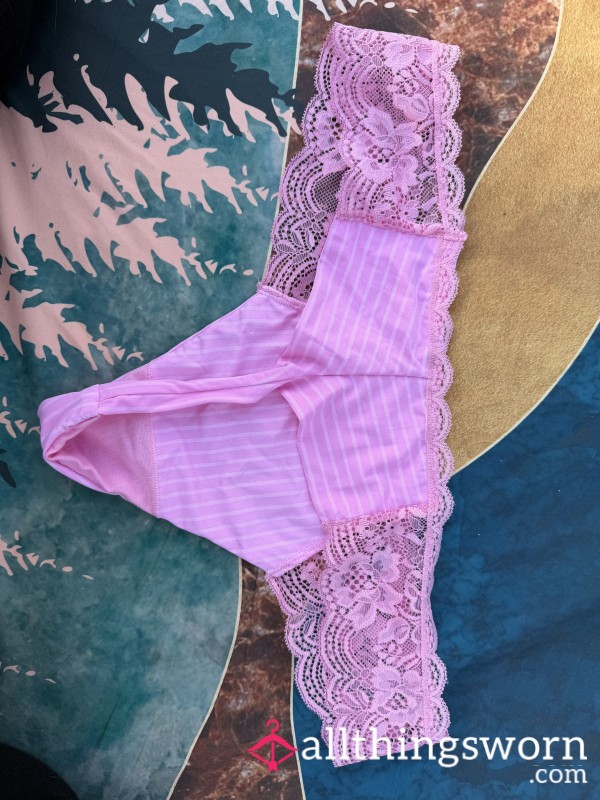 Pink Silk Thong