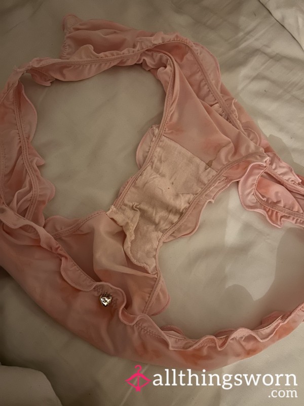 Pink Silky Dirty Panties From A Long Work Shift