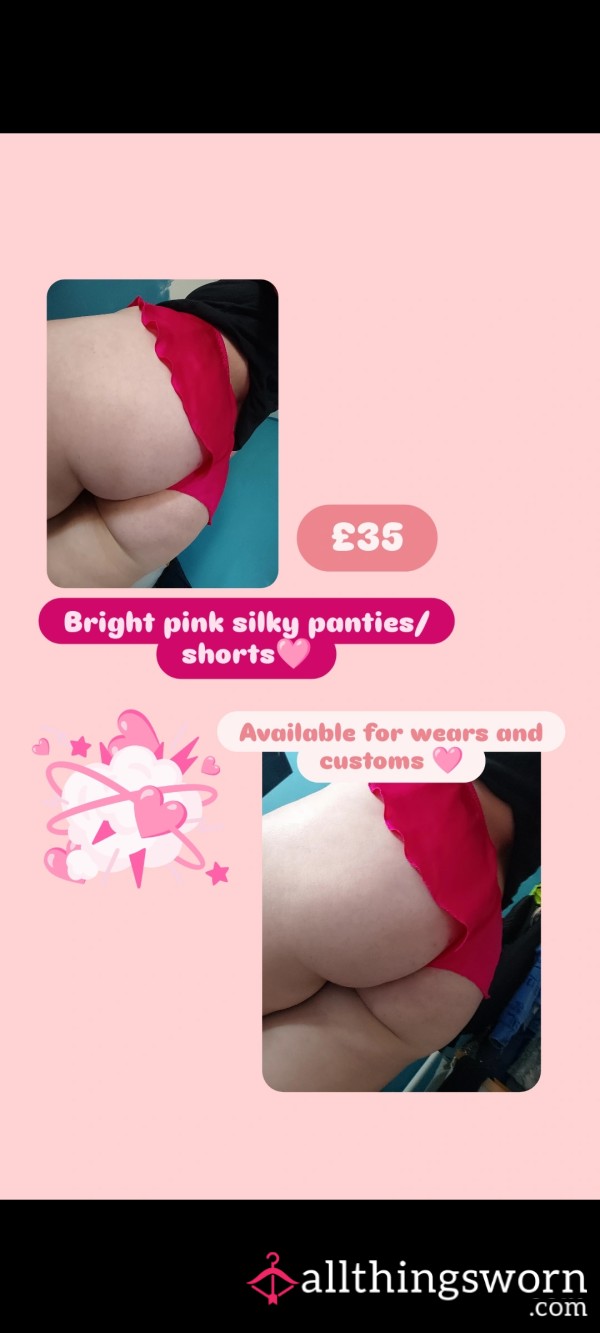 Pink Silky Flowy Pantie Shorts 💗