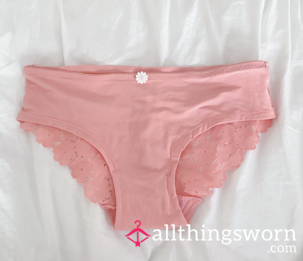 Laura Ashley Branded Pink Silky Lace Bow Cheeky