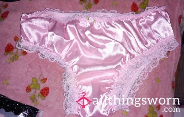 Pink Silky Satin Panties