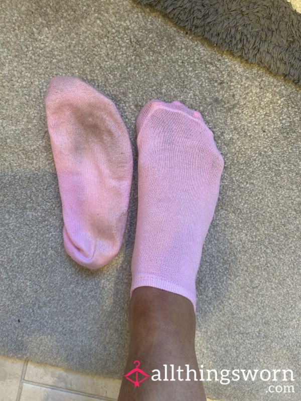 Pink Smelly Ankle Socks 😀 Walked For Miles