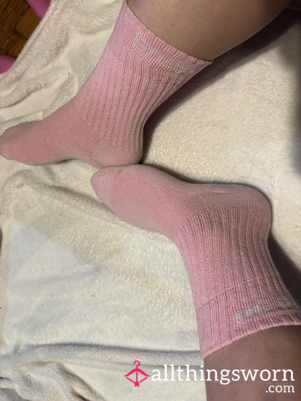 Pink Snap-On Socks