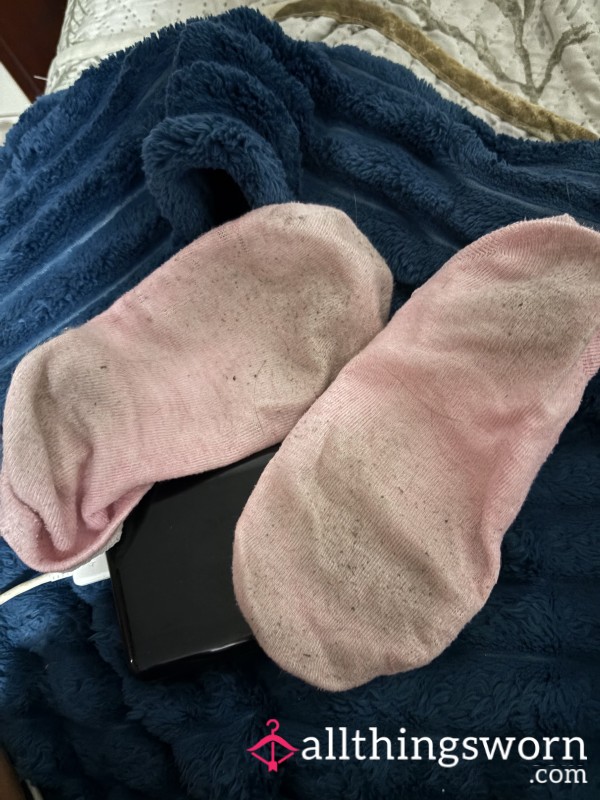 Pink Socks 4 Days Worn