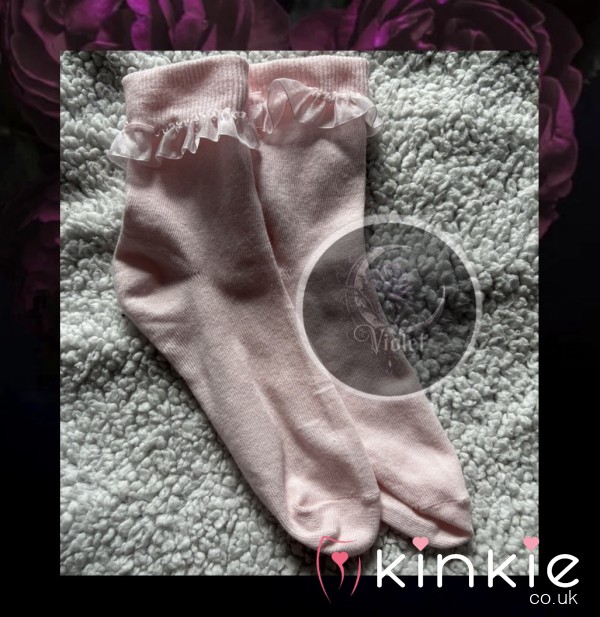 Pink Socks With Cute Frills 💕