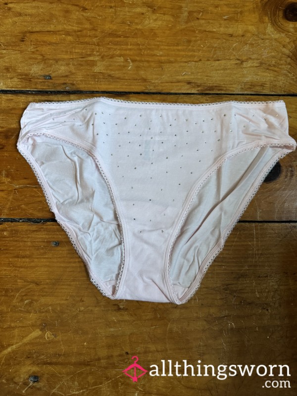 💝 Pink Sparkle Cotton Bikinis, VS, Size XXL