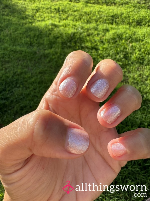 Pink Sparkle Nail Trimmings