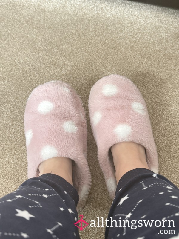 Pink Spotty Slippers