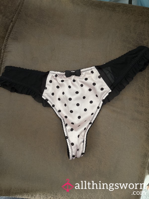 Pink Spotty Thongs