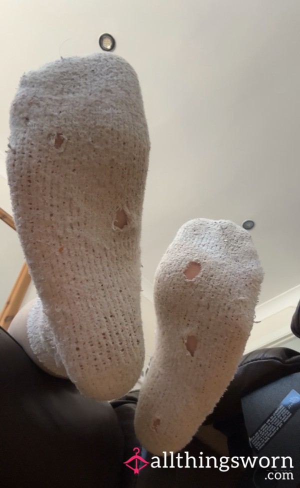 Pink Stars Fluffy Socks