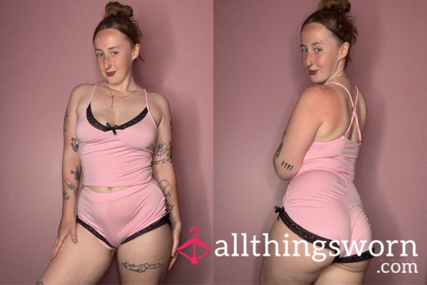 💖Pink Strappy Pyjama Lingerie Set💖 Size Medium