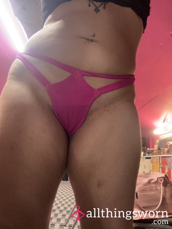 Pink Strappy Thong