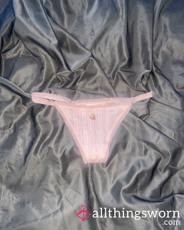 Pink Strawberry Cotton Thong