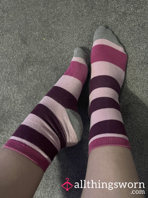 Pink Stripe Socks 🧦