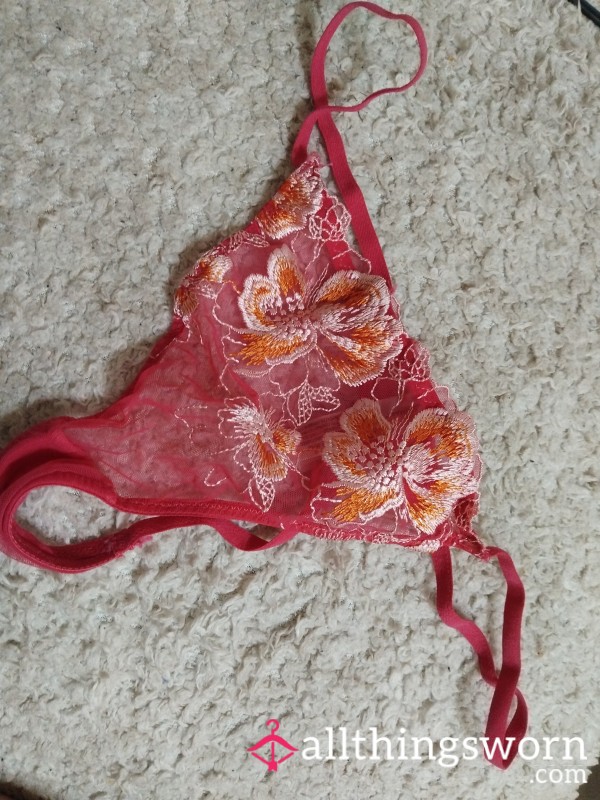 Pink Strong Smelling Thongs Worn For 2 Days!!!