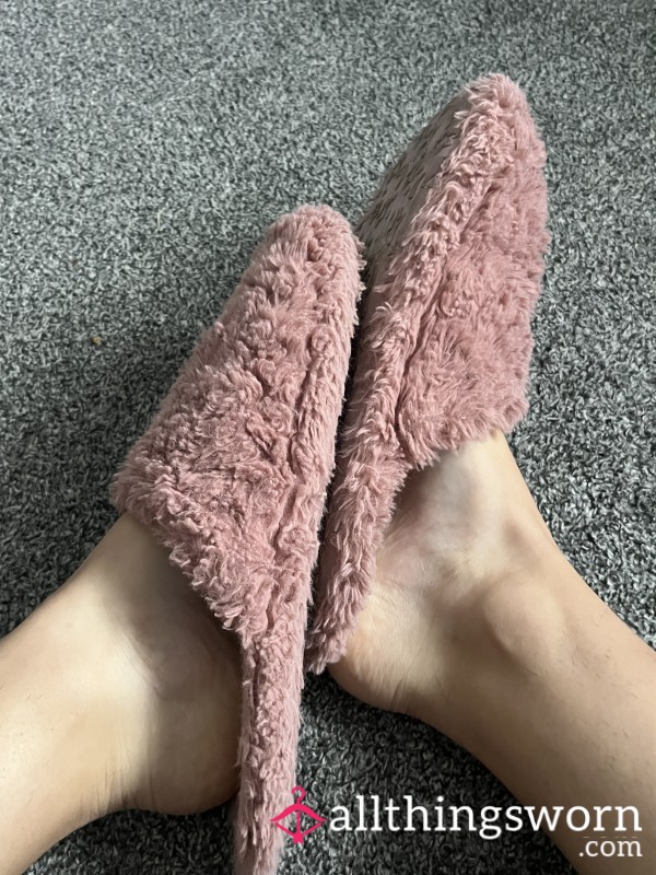 Pink Sweaty Fluffy Slippers