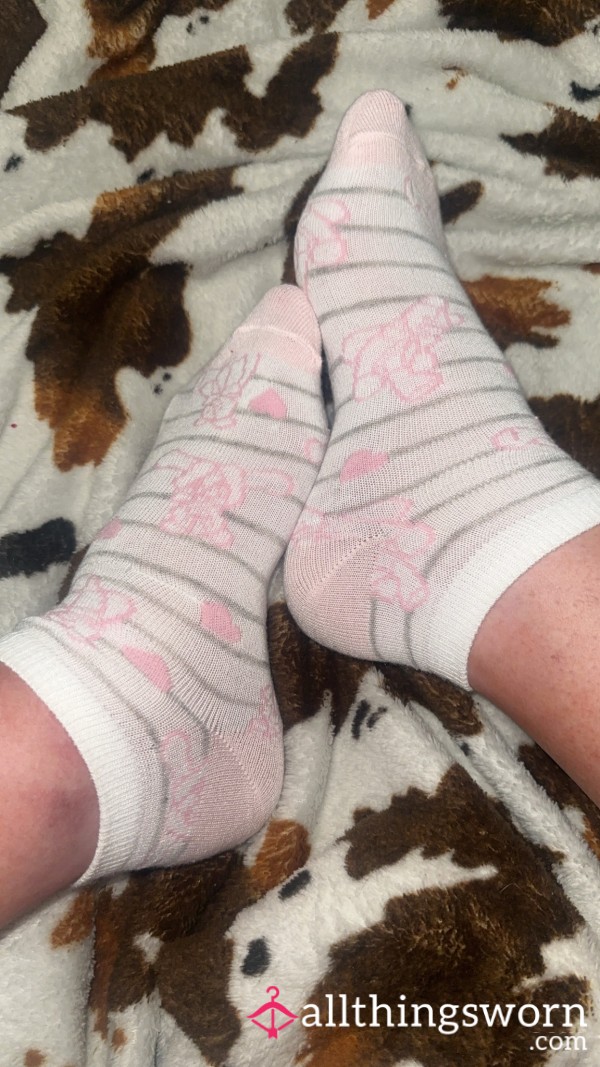 Pink Teddy Bear Socks