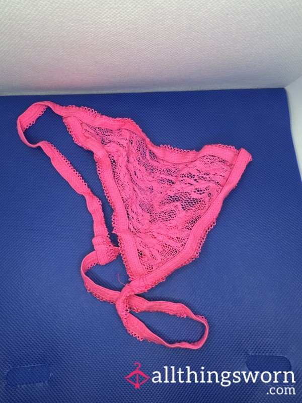 Pink Thong And Worn