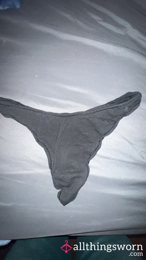 PINK Thong, Black🖤, Size Large