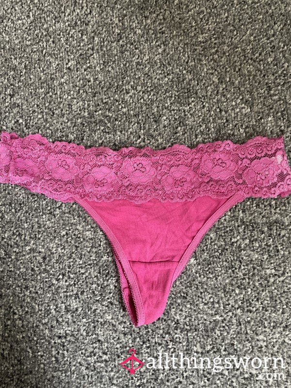 Pink Thong - Decide How Long You Want Me To Wear Them Before Sending Off