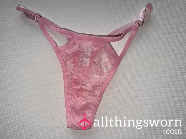 Pink Thong (size S) | 24h Wear