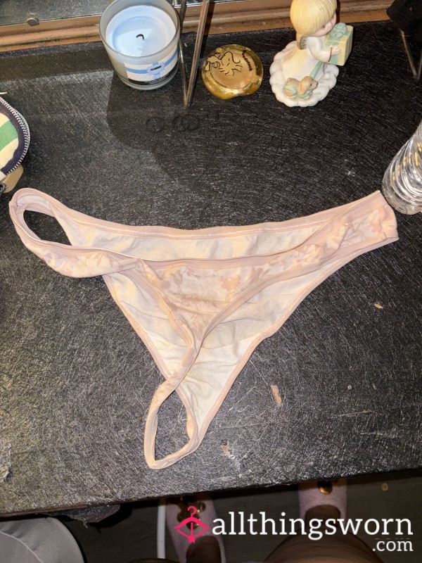 Pink Thongs With Flowers