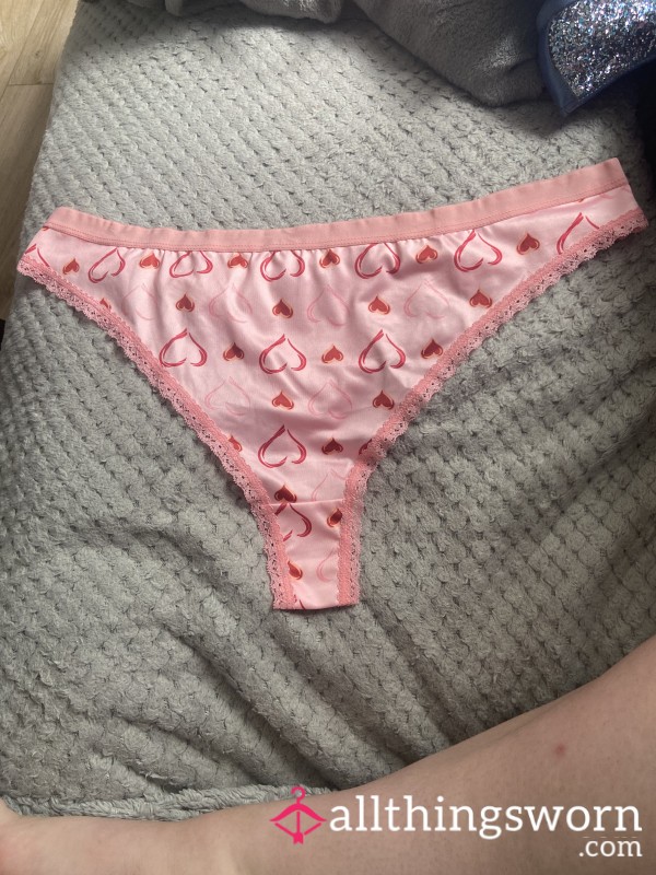 Pink Thongs With Hearts
