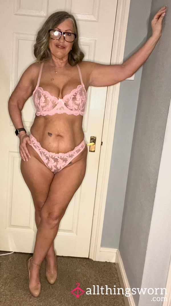 Pink To Make The Boys Wink……. Not How I Would Spell It 😜 And White Bra And Panties, Pure An Innocent……just Like Me 😘
