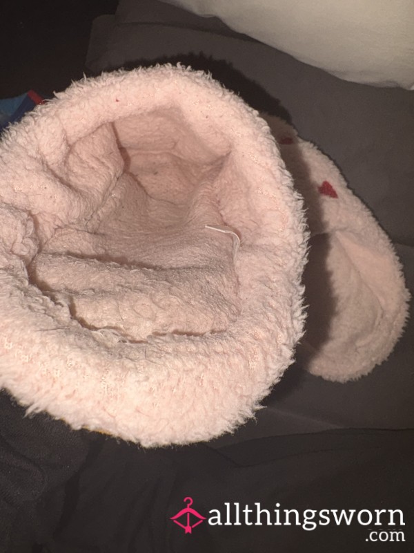 Pink Toeprint Slippers