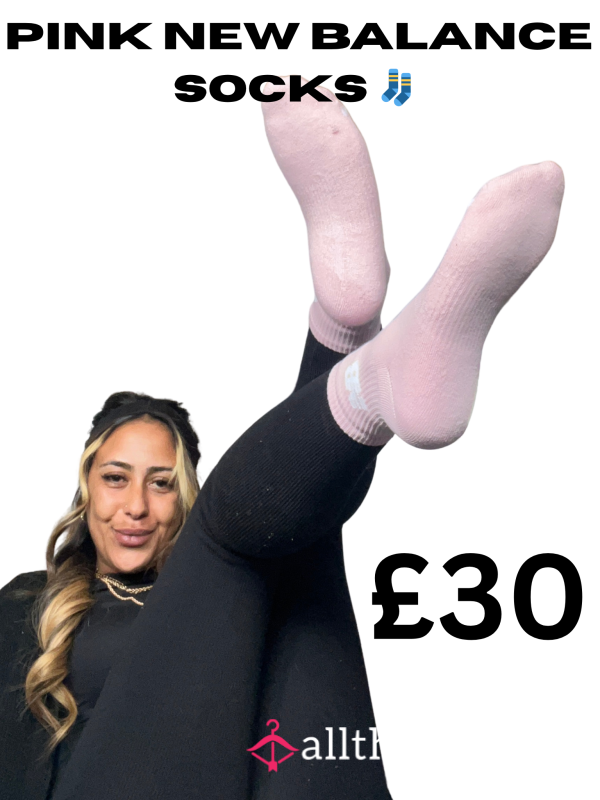 {Pink Used New Balance Socks}24hr Wear Included