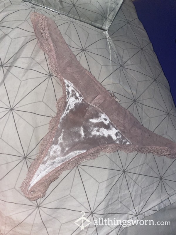 Pink Velvet, Lace & Cotton Victoria Secret Panties ... WORN😈