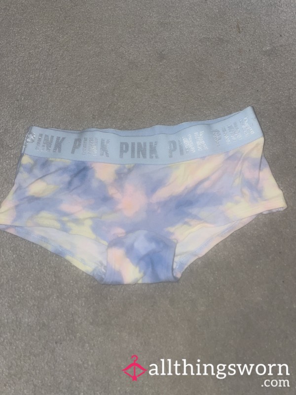 Pink Victoria Secret Worn XS Boyshort Pastel Panties