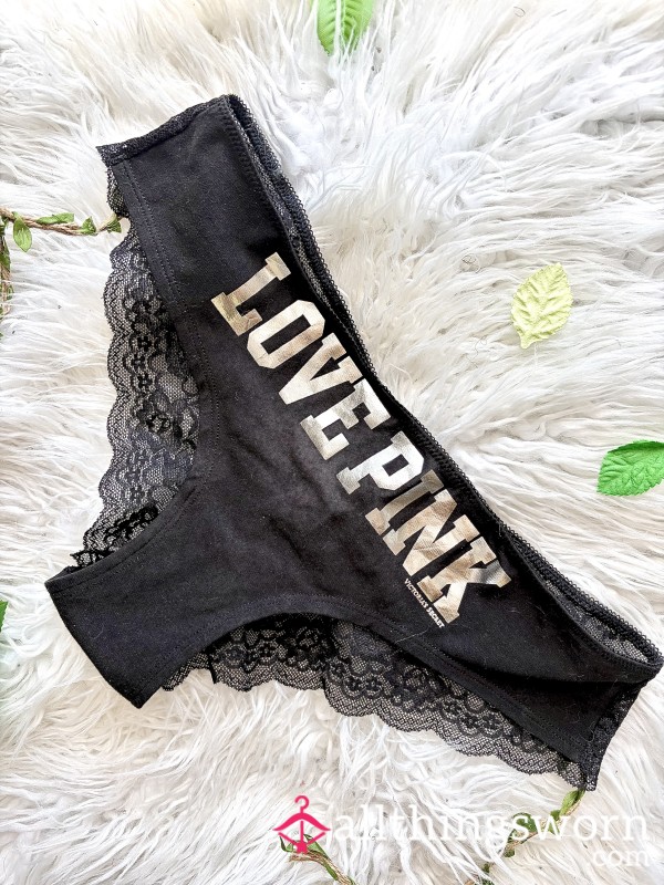 PINK Victoria’s Secret Lace Back Low Rise Hipster Panty (Lrg)