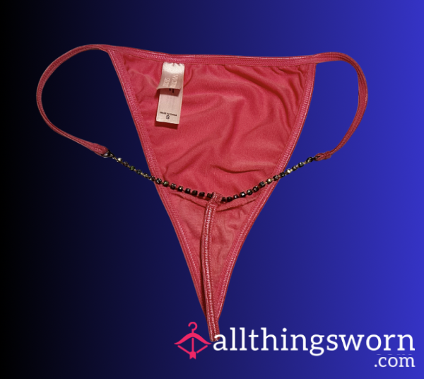 Pink Victoria's Secret Rhinestone G-String