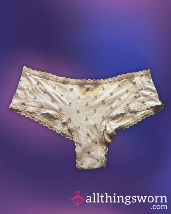 Pink VS Cotton Cheeky Panties - WELL WORN