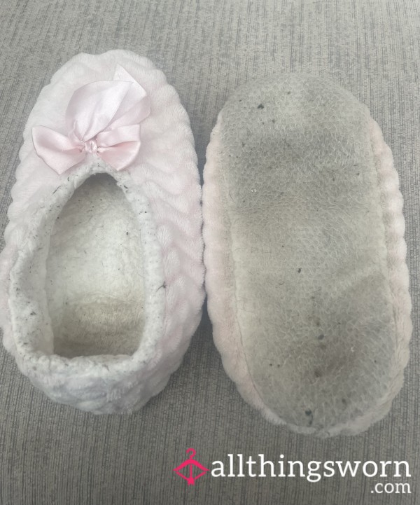 Pink Well Worn Slippers
