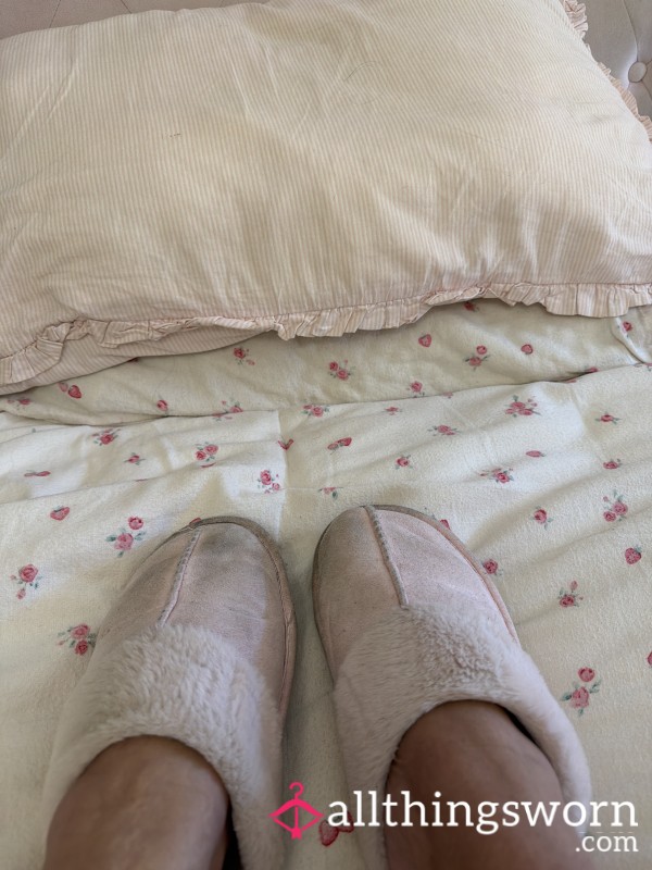 Pink Well Worn Slippers