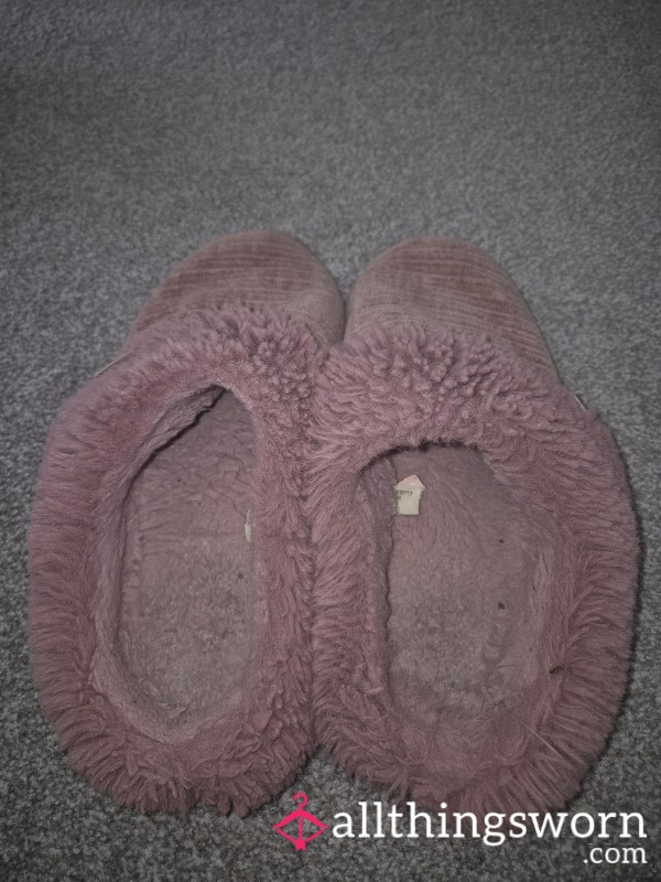 Pink Well Worn Slippers UK Size 7/8