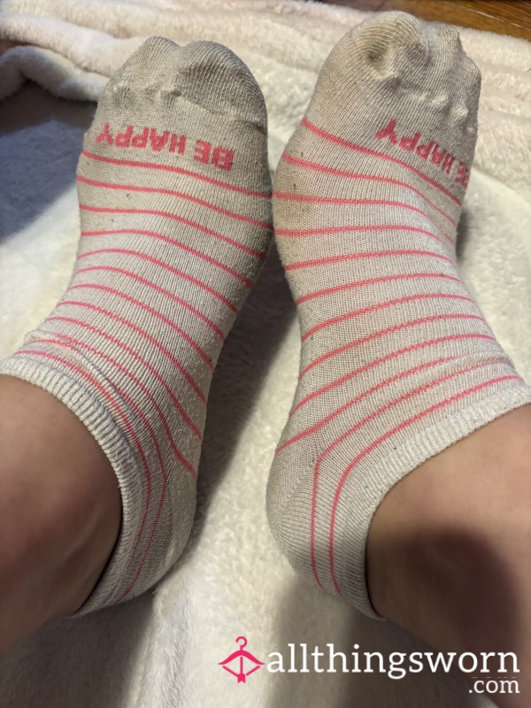 Pink & White Socks
