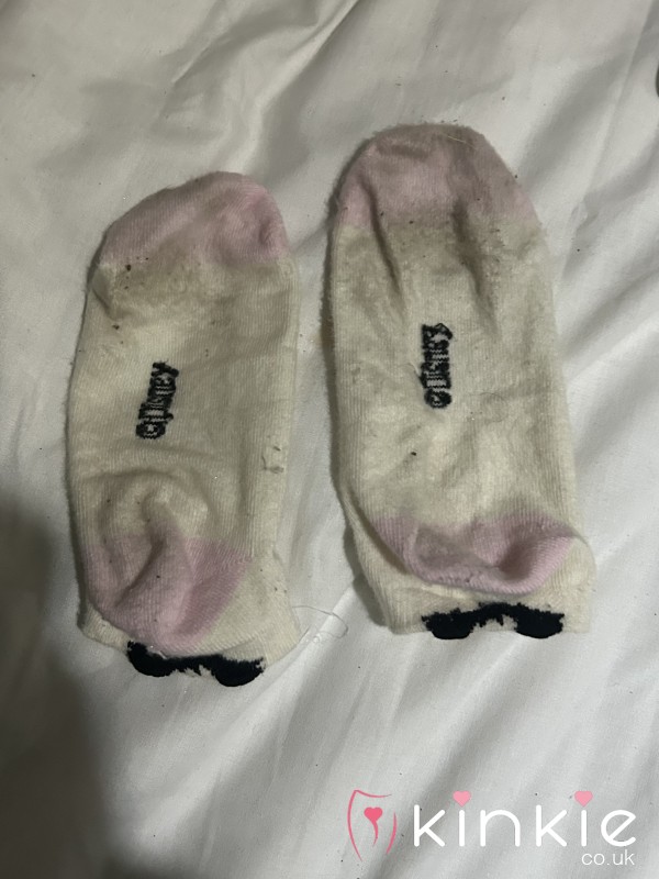 Pink & White Well-worn Socks