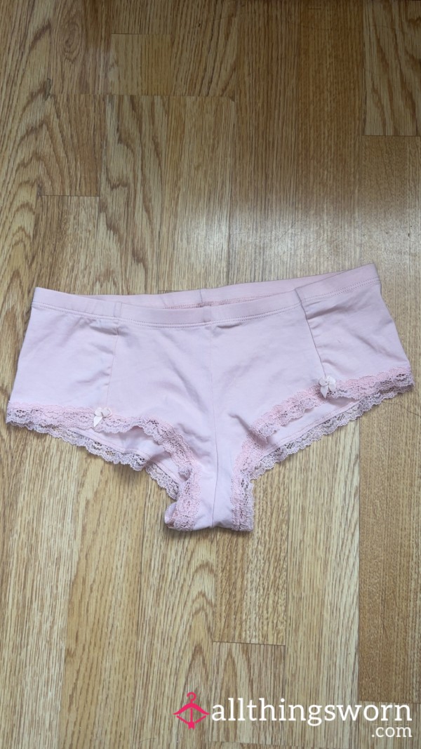 Pink Worn Boyshorts