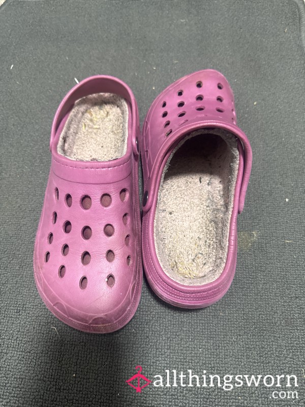 Pink Worn In Crocs… Come And Get Me 😈