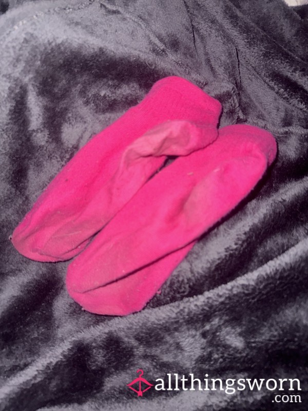 Pink Worn Socks