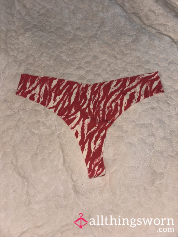Pink Zebra Print Seamless Thong